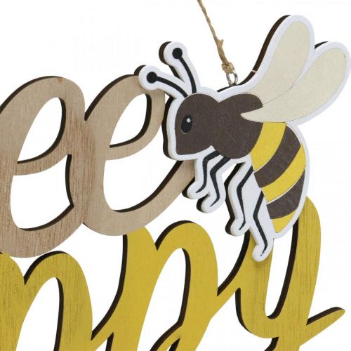 Product Decorative sign bee “Bee Happy” summer decoration wood 31×18cm 2pcs