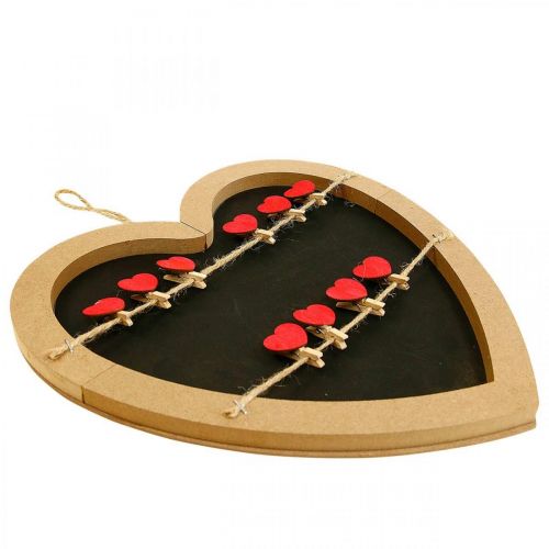 Product Wall decoration heart photo holder memo holder 10 clips 30cm