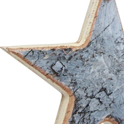 Product Wooden stars decoration decorative hanger rustic decoration white wood Ø15cm