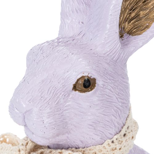 Product Easter bunny decorative figure with bow for stylish Easter decoration in the home, 27cm