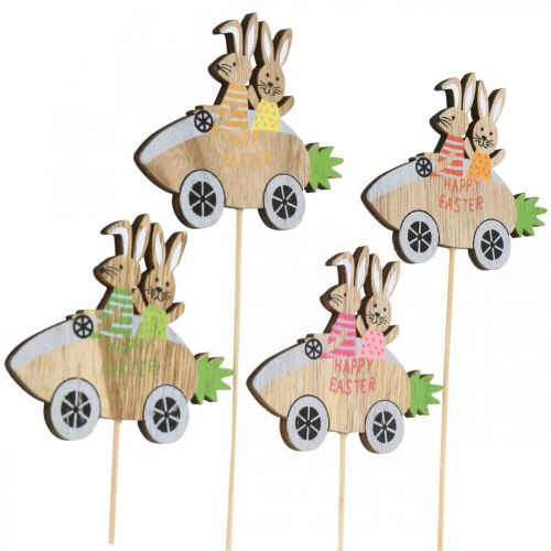 Product Decorative plug rabbit in car wooden Easter decoration carrot 9×7.5cm 16 pcs