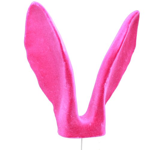 Product Bunny Decoration Ears Pink for Easter Flocked Stick H56cm