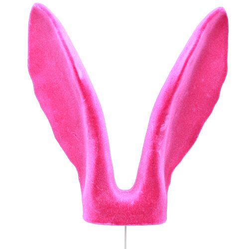 Product Bunny Decoration Ears Pink for Easter Flocked Stick H56cm