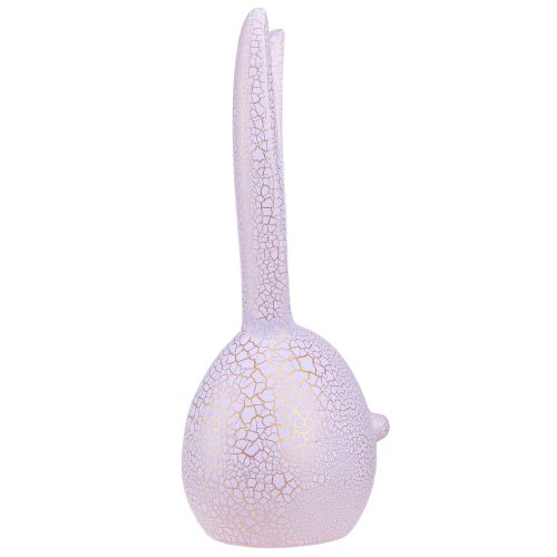 Product Rabbit Head Easter Bunny in Pink Gold Crackle 16.5x16x40cm