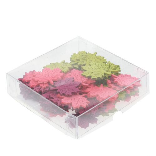 Product Maple leaf wood for scattering, colored assorted, 4 cm, 72 pieces