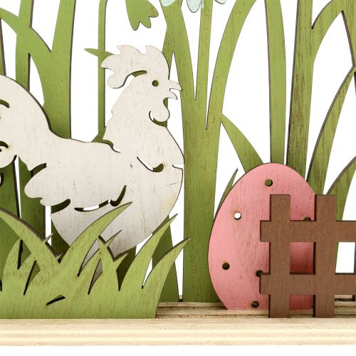 Product Wooden spring decoration with cock H21cm