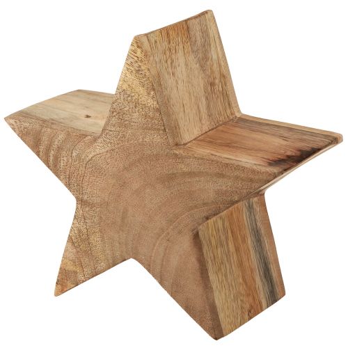 Floristik24 Wooden decoration star decoration mango wood table decoration natural Ø20cm