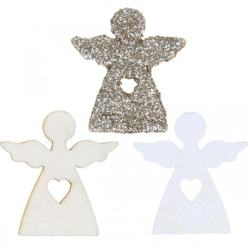 Floristik24 Scatter decoration angel wood Christmas angel 4cm assorted 72 pcs