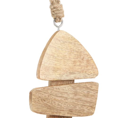 Product Wooden Fish for Hanging Maritime Jute Natural 27cmx2cmx10cm