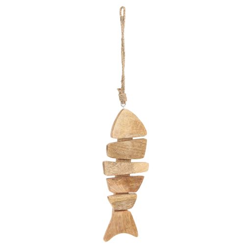 Product Wooden Fish for Hanging Maritime Jute Natural 27cmx2cmx10cm