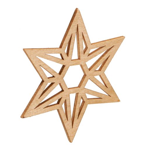 Product Wooden stars Christmas decoration scatter decoration stars berry 8cm 16 pcs