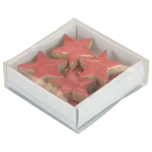 Product Wooden stars decoration Christmas decoration stars pink shine Ø5cm 8 pcs