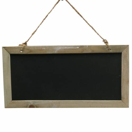 Floristik24 Slate with wooden edge to hang natural 30x15cm 5pcs