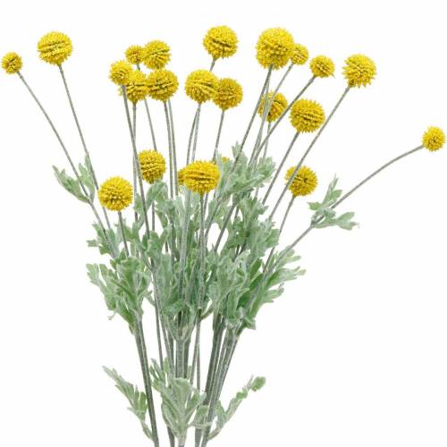 Drumstick Yellow Artificial Craspedia Silk Flowers