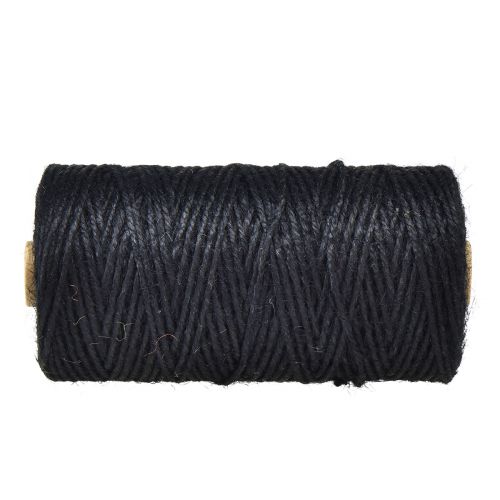 Product Jute ribbon jute cord ribbon jute black decorative ribbon Ø3mm 200m