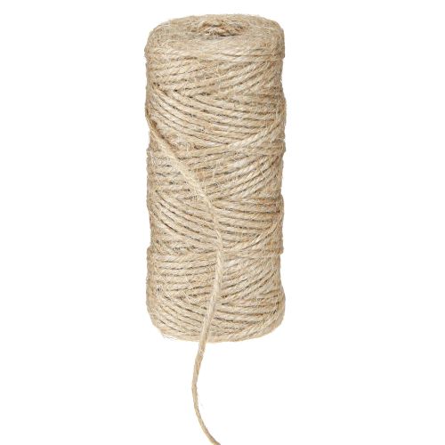 Floristik24 Jute yarn natural jute cord 2mm 50m per yarn roll × 8pcs