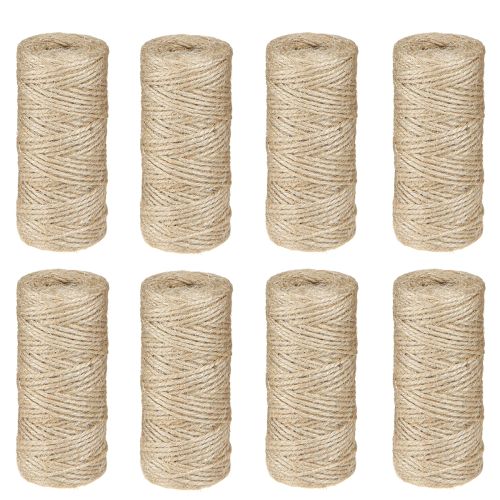 Product Jute yarn natural jute cord 2mm 50m per yarn roll × 8pcs