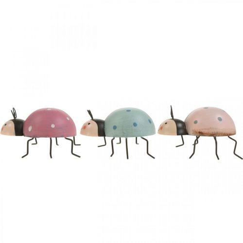 Product Beetle deco figure pastel spring decoration metal 8.5×10.5cm 3pcs