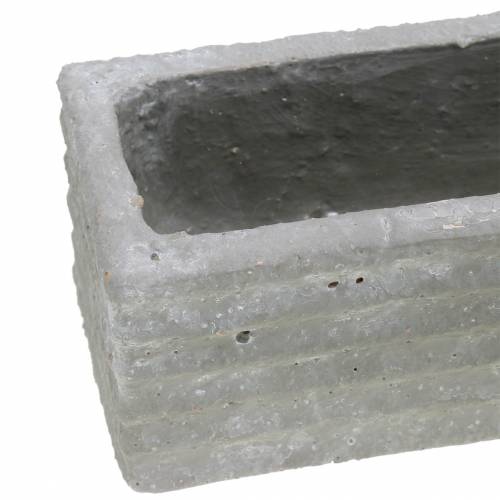 Floristik24 Plant box concrete light gray 30x7cm H6.5cm 2pcs