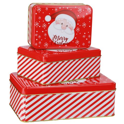 Floristik24 Cookie tins Christmas Merry Christmas L12-19cm set of 3