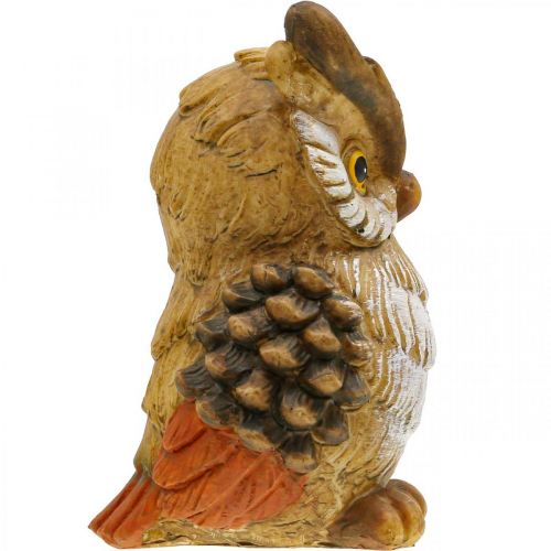 Product Decorative owl decorative figure hand-painted autumn decorative polyresin H14cm