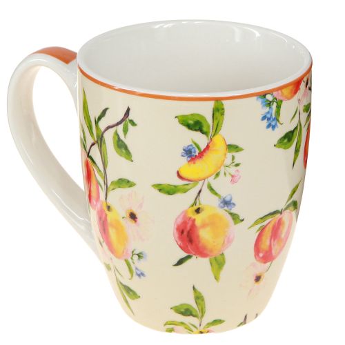 Product Ceramic cup peaches mug ceramic decoration H10.5cm 2pcs