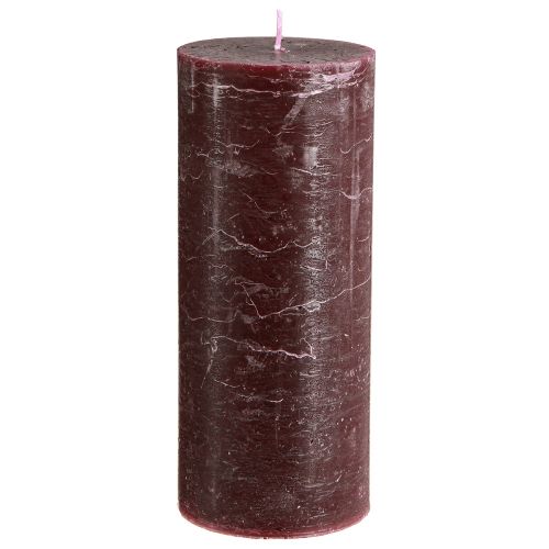 Product Candles Burgundy Pillar Candles Solid Colored 85x200mm 2 Pcs