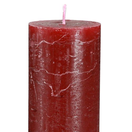 Product Candles Solid Colored Taper Candles Dark Red 50×300mm 4 Pcs