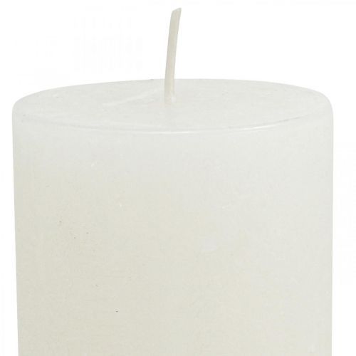 Product Pillar Candles Rustic Solid Colored Candles White 70/140mm 4 Pcs