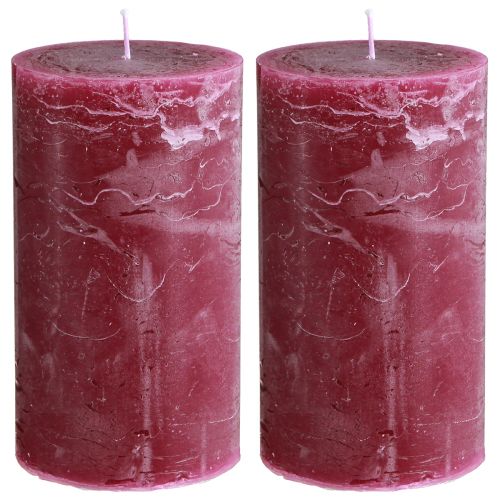 Product Candles dyed Berry pillar candles 85×150mm 2 pcs