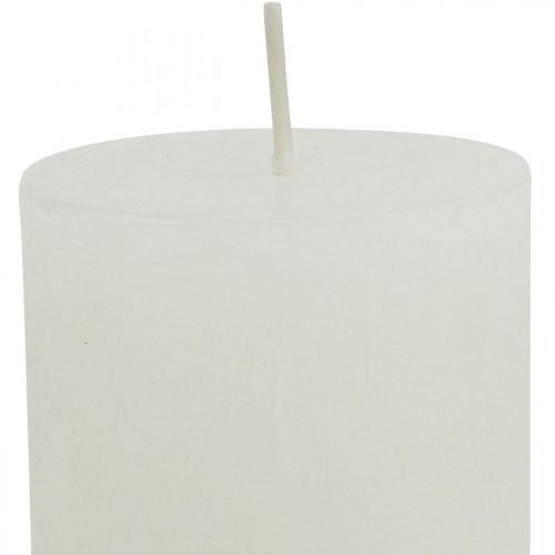 Product Pillar Candles Rustic Solid Colored Candles White 60/110mm 4 Pcs