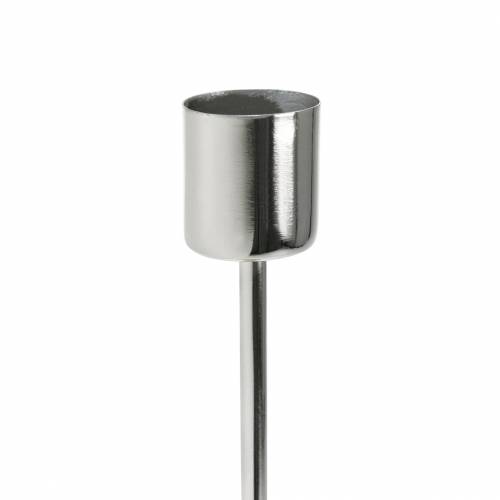 Product Metal candle holder set for taper candles silver Ø2.2cm H28cm 2pcs