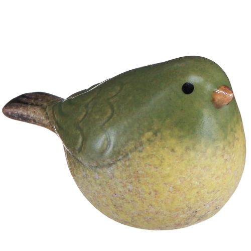 Small Ceramic Bird Ceramic Decoration Spring Green 8.5cm 4 pcs