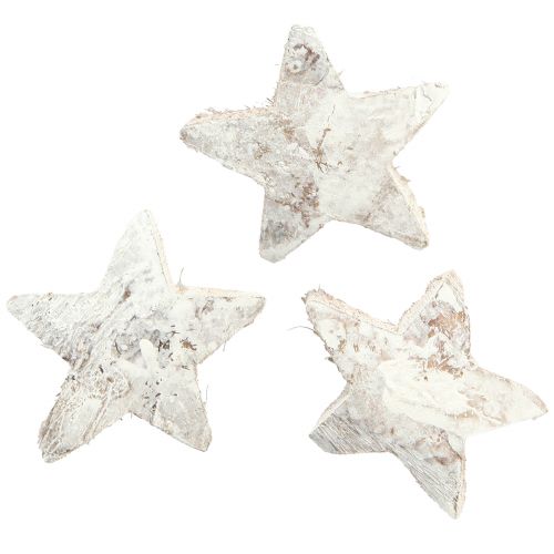 Floristik24 Coconut Star Decoration Coconut Stars White Washed 5cm 30 pcs