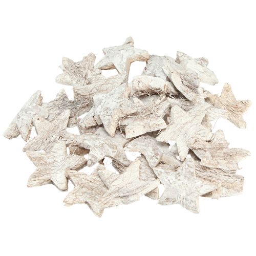 Product Coconut Star Decoration Coconut Stars White Washed 5cm 30 pcs