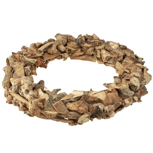 Product Wreath Root Wood Natural Wooden Wreath Rustic Table Decoration Ø40cm