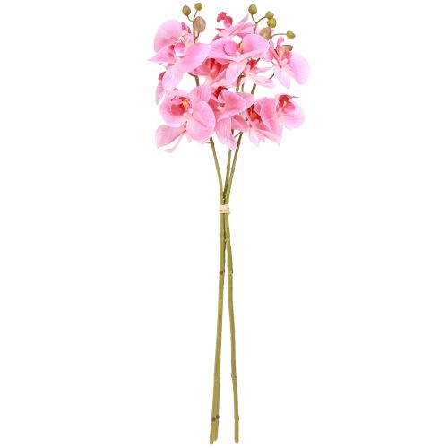 Product Artificial Orchids Pink Artificial Flowers Like Real 56cm 3pcs