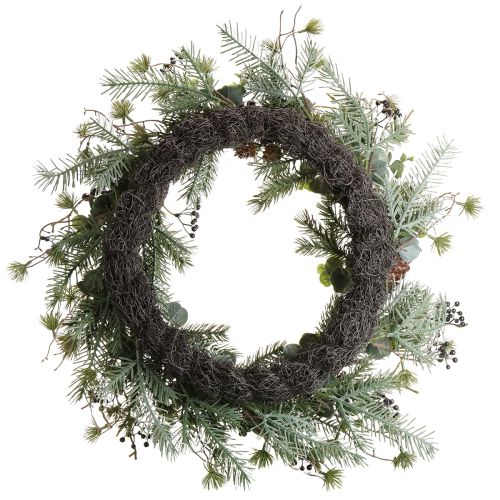 Product Christmas wreath Purple berries Artificial conifer wreath Ø45cm