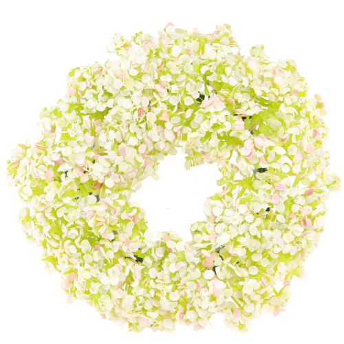 Artificial Flower Wreath Mini Table Decoration White Pink Ø12cm 6 pcs