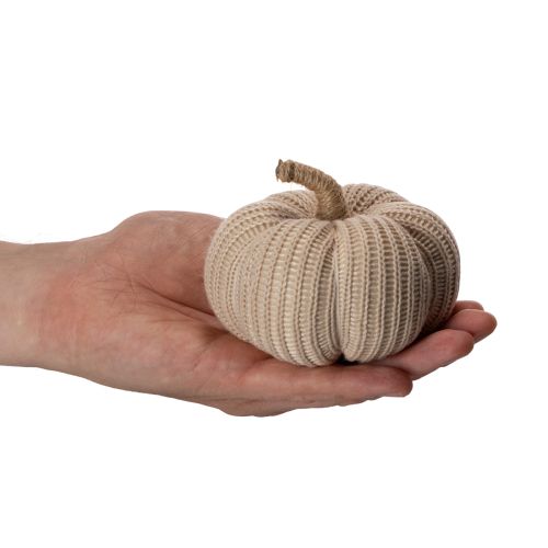 Product Knitted Decorative Pumpkins Set – Autumn Decor, 6 Pieces, 10cm & 8cm, Brown, Beige, Green