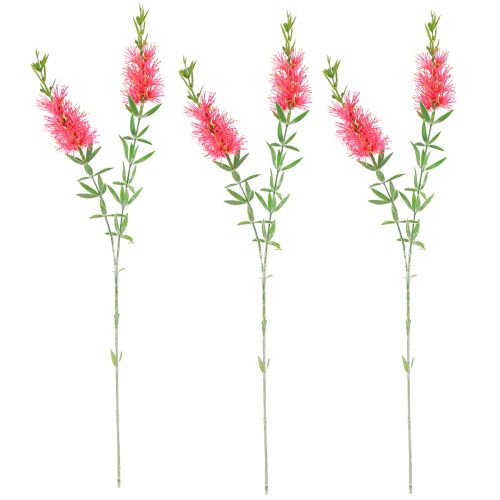 Product Artificial Flowers Red Carmine Bottlebrush 70cm 3pcs