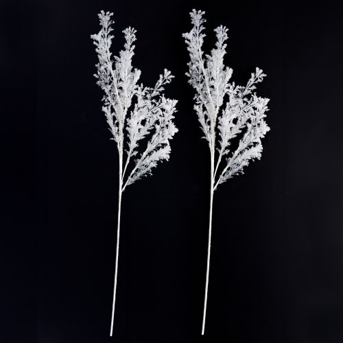 Product Artificial branch frosted decorative branch winter decoration white 78cm 2pcs