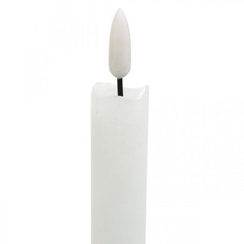 Product LED candle wax table candle warm white for battery Ø2cm 24cm 2pcs