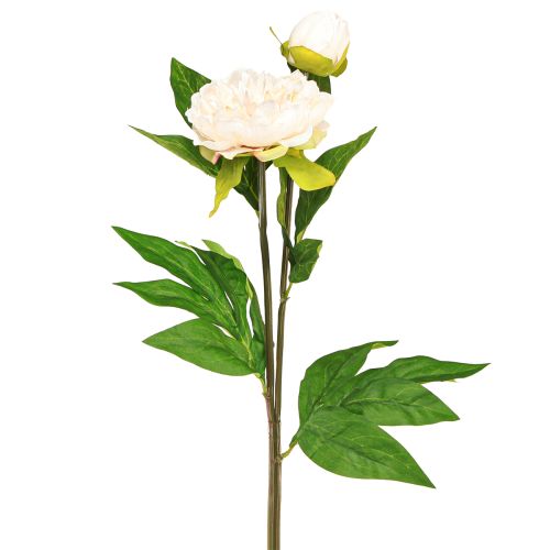 Long artificial peonies artificial flowers cream 70cm 3 pcs