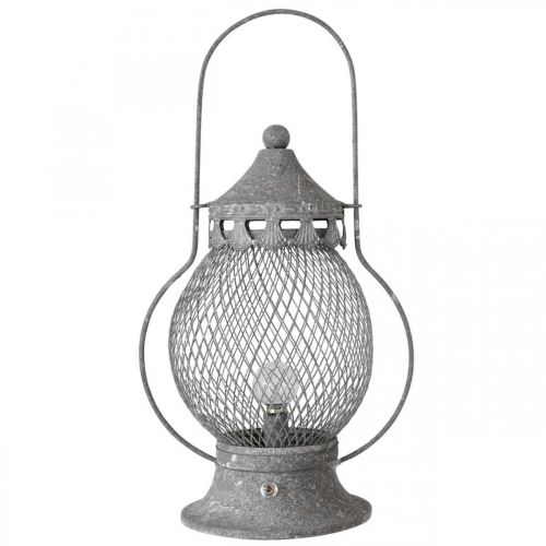 Product Metal lantern, LED lamp, Shabby Chic Ø16cm H33.5cm