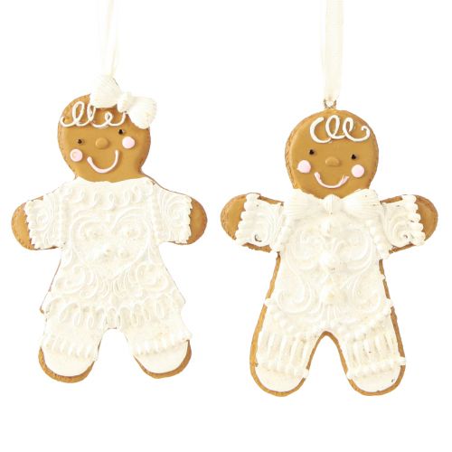 Gingerbread man decoration gingerbread woman for hanging H10.5cm 4pcs