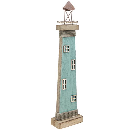 Floristik24 Lighthouse Antique Look Maritime Table Decoration Wood Blue 40.5cm