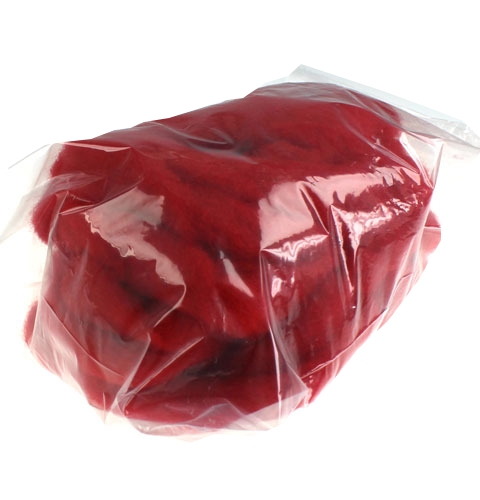 Product Wool roving 10m dark red