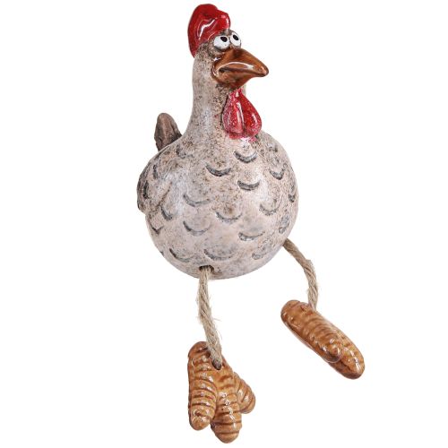 Funny Chicken Ceramic Decoration Edge Stool Easter 9.5cm 3 Pcs