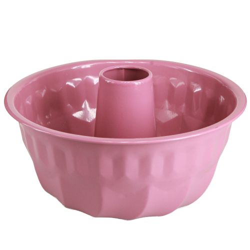 Metal Decorative Bowl Baking Pan Bundt Cake Pink Ø23cm H12cm